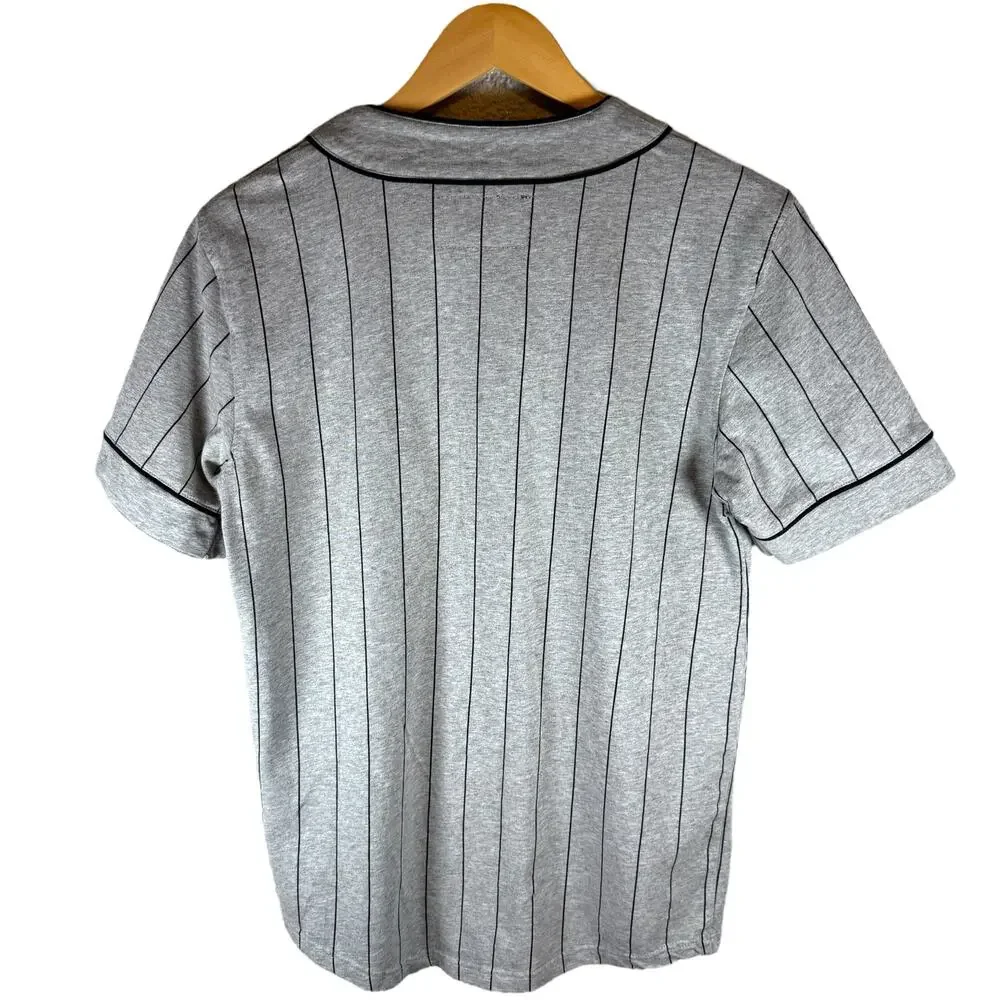 Empyre 2018 Striped Embroidred Baseball Jersey Men’s M - Streetwear Skater Urban - Picture 2 of 14